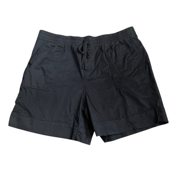 Size 16 Land 'N Sea Womens Pull On Black Shorts Elastic Drawstring Pockets - Picture 2 of 9